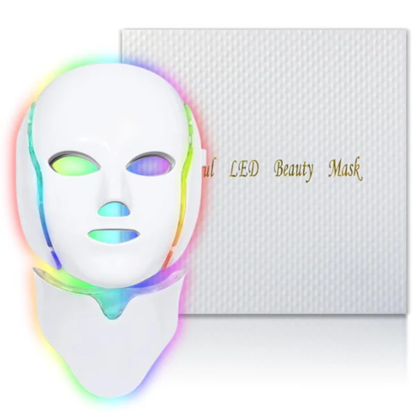 7-color led face mask – red & blue light therapy