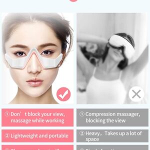 3d eye massager – smart eye care device for dark circles, puffiness & wrinkles (white)