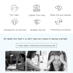 3d eye massager – smart eye care device for dark circles, puffiness & wrinkles (white)