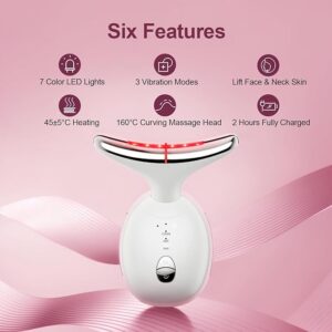 7 in 1 facial & neck massager – red light therapy lifting & sculpting device