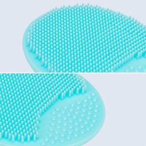 soft silicone face scrubber – facial cleansing & exfoliating pad for deep pore cleaning and blackhead removal (pink)