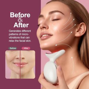 7 in 1 facial & neck massager – red light therapy lifting & sculpting device