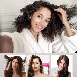 microfiber hair towel wrap – quick dry soft hair turban for curly & straight hair (grey)