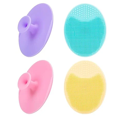 soft silicone face scrubber (pink)