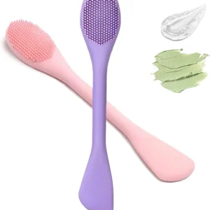 silicone face mask applicator – 2-in-1 (pink)