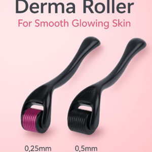 derma roller 540 – stainless steel microneedling roller for face & beard care (0.25mm & 0.5mm)