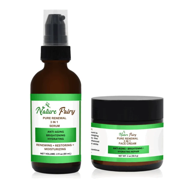 3-in-1 pure renewal face cream & serum set